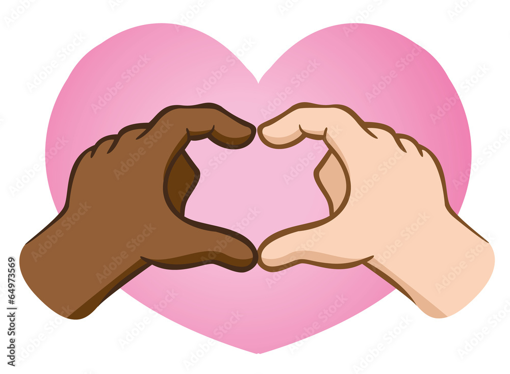 Obraz premium Hands forming a heart interacial