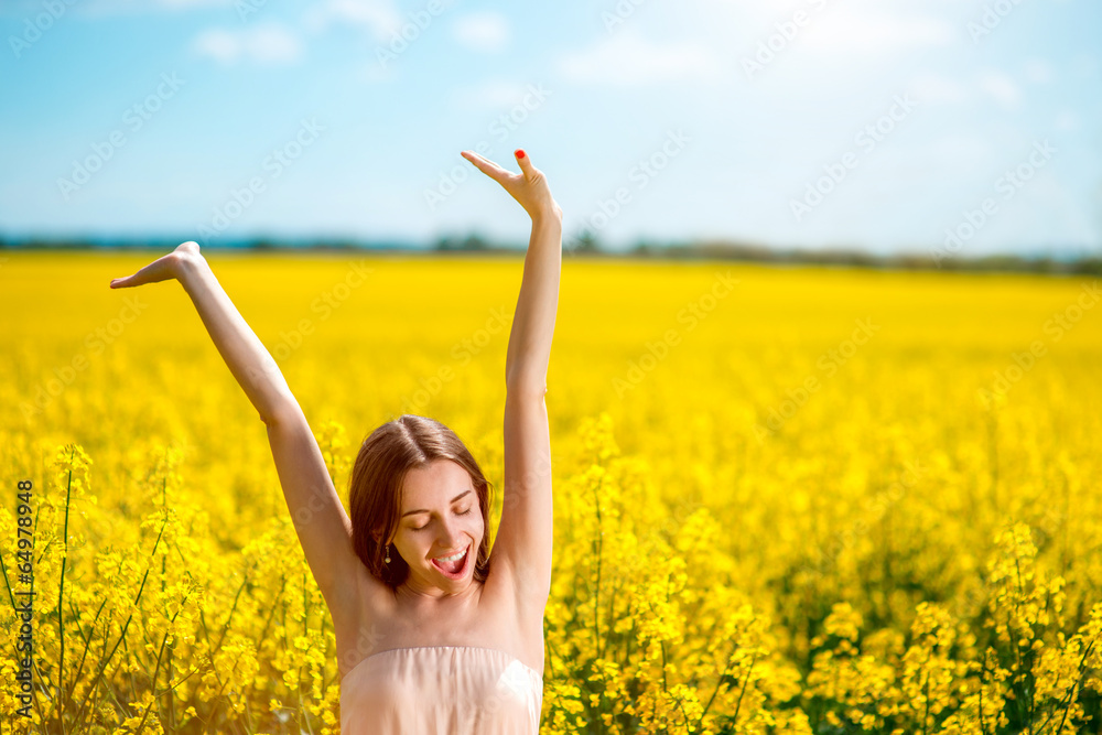 Healthy young woman outdoors. Countryside. Healthy young woman outdoors. Countryside.