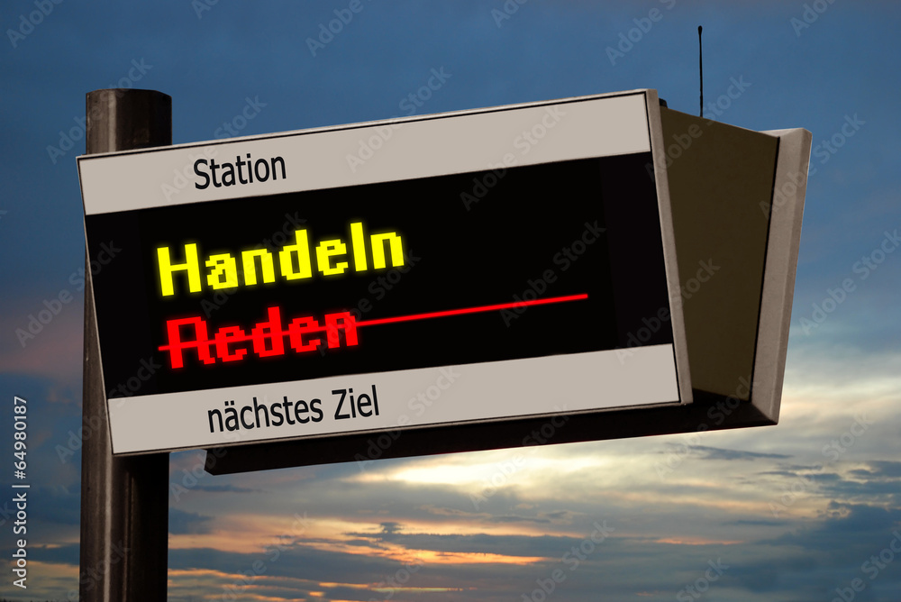 Anzeigetafel 4 - Handeln