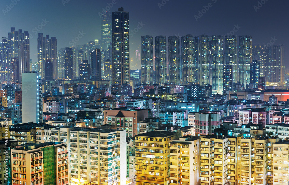 Naklejka premium Packed apartment in Hong Kong