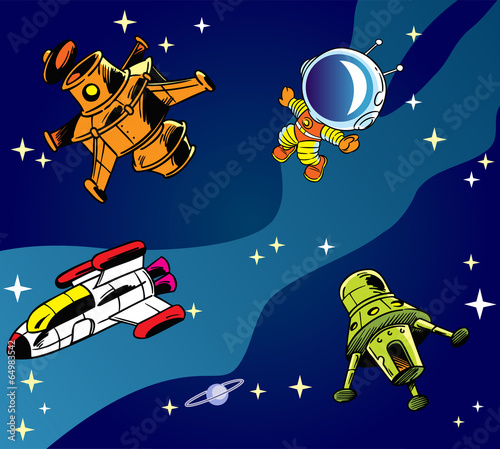 cartoon spaceships