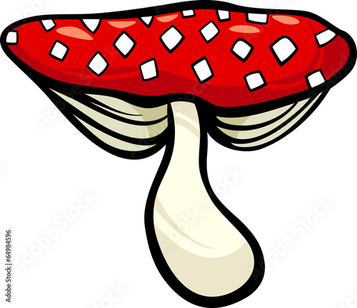 toadstool fungus cartoon illustration