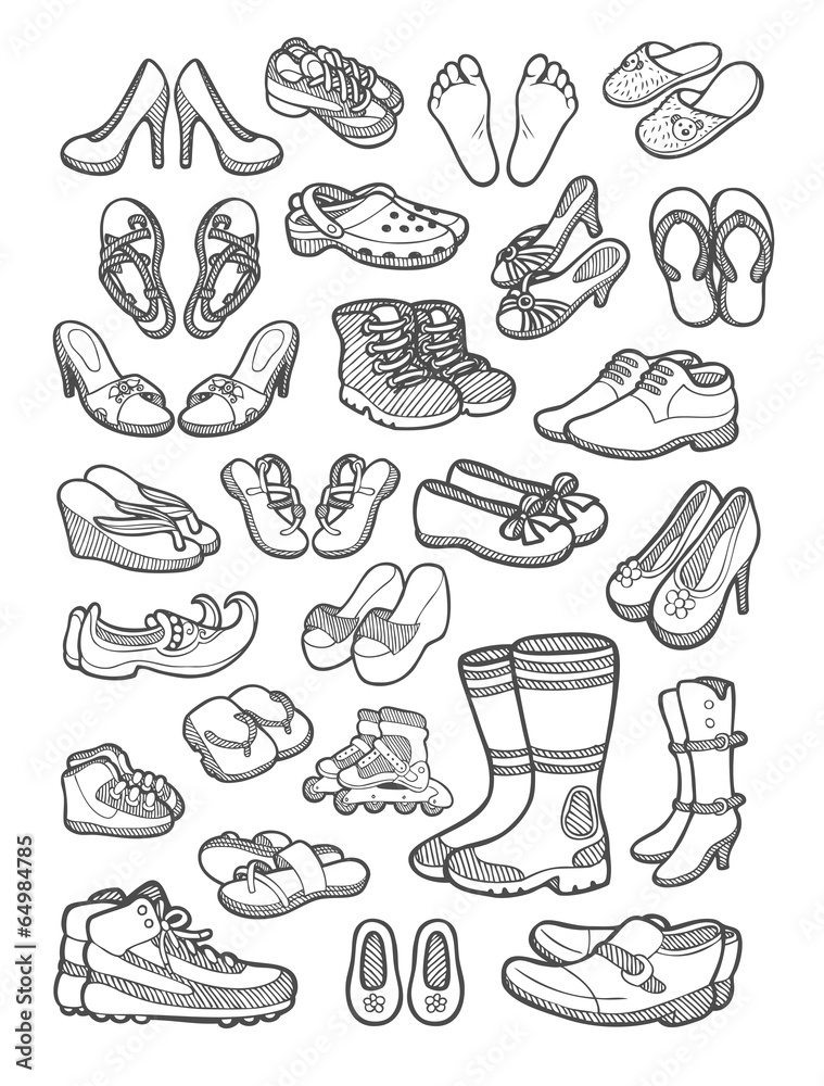 Shoes icon sketch
