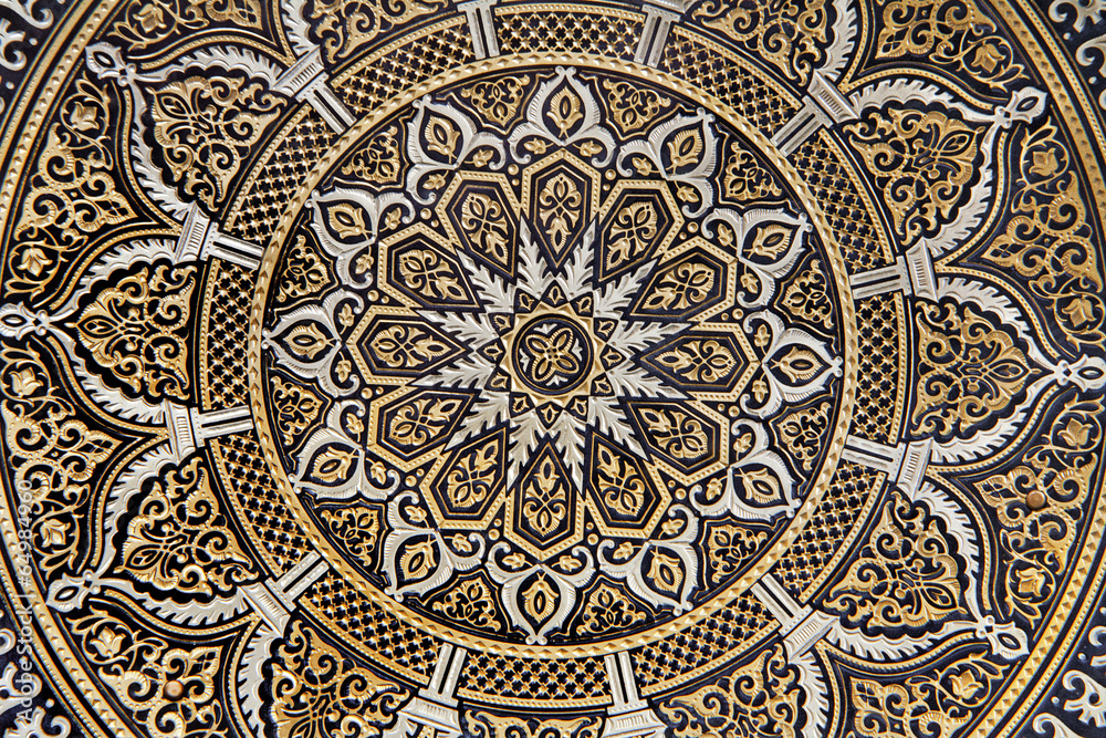 Toledo - Detail of typical damascening plate