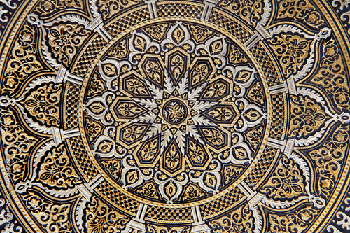 Toledo - Detail of typical damascening plate photo