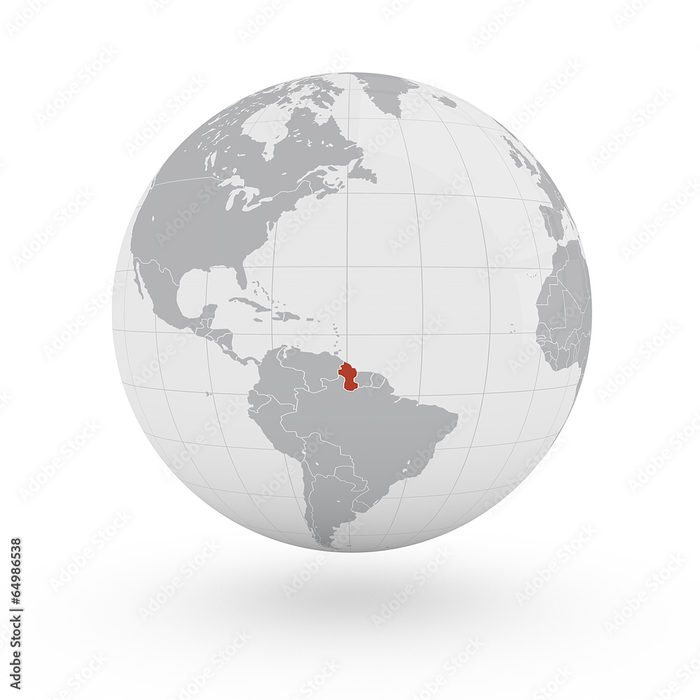 Mappamondo America, Guyana Mappamondo America, Guyana