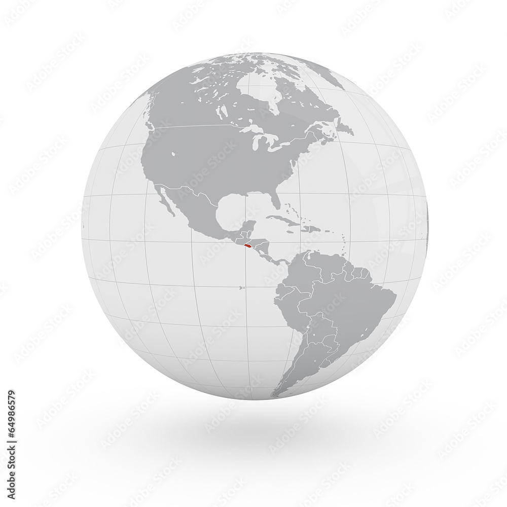 Mappamondo America, El Salvador Mappamondo America, El Salvador