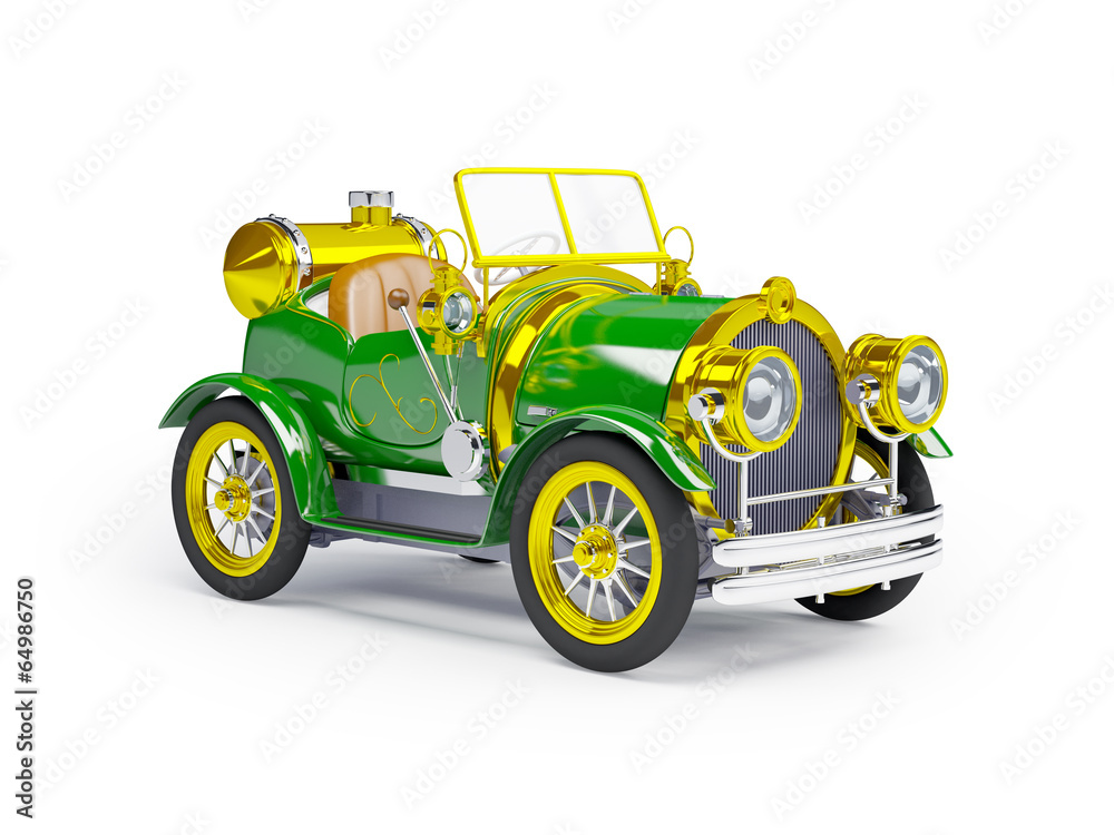 1910 green retro car