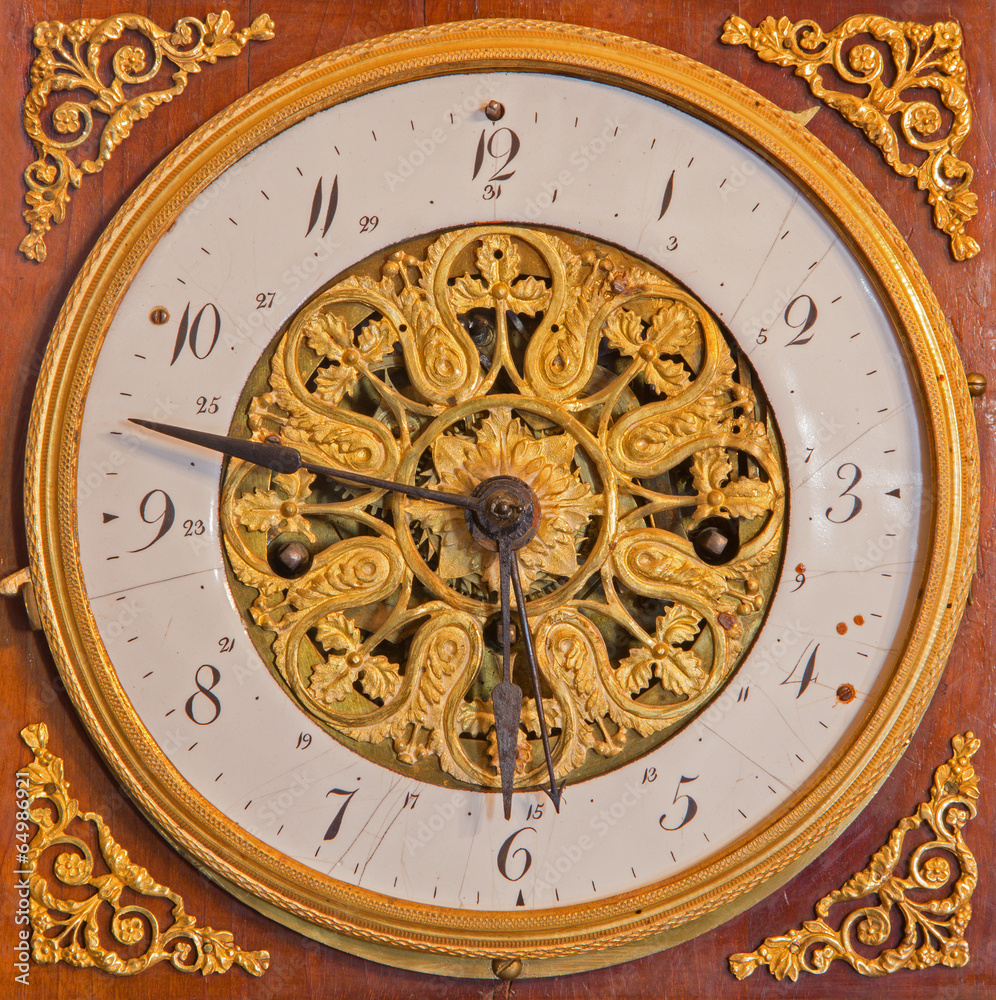 Detail of empire table clock from 19. cent. - Sant Anton