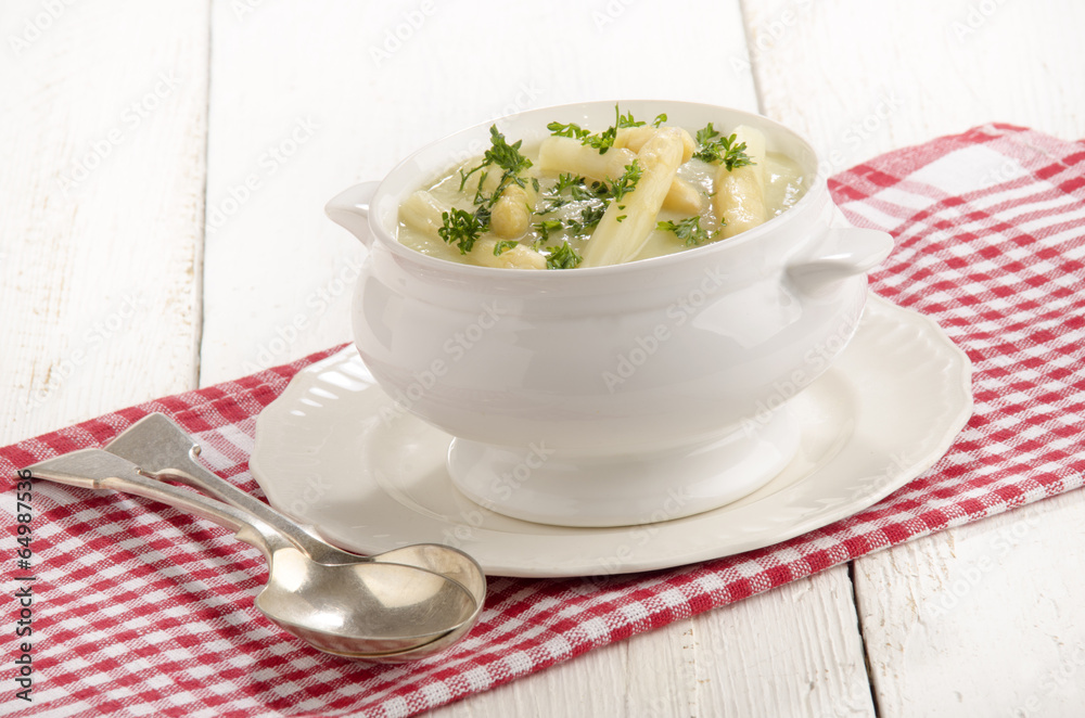 asparagus cream soup with asparagus tips asparagus cream soup with asparagus tips