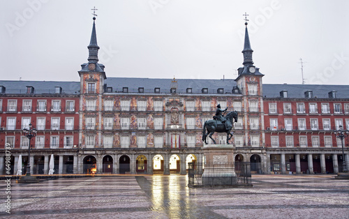 Madrid - Plaza Mayor in morning