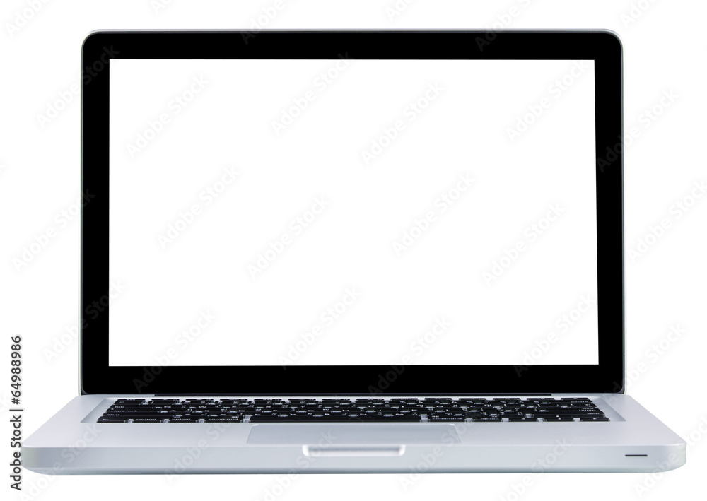 Laptop computer notebook isolation white display Laptop computer notebook isolation white display