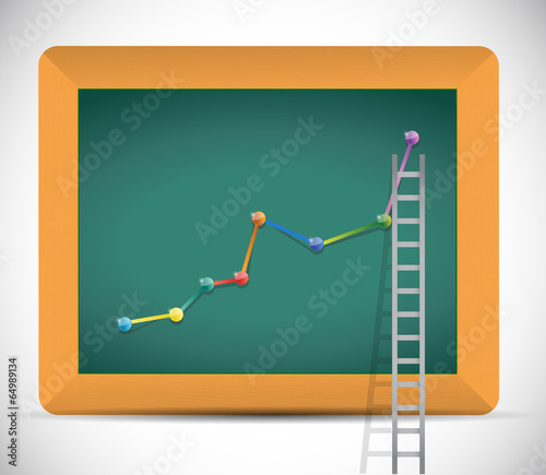 ladder to business profits illustration design photo