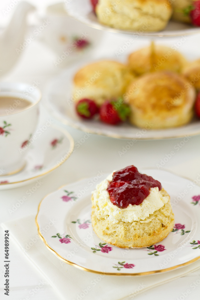 English cream tea, vertical English cream tea, vertical