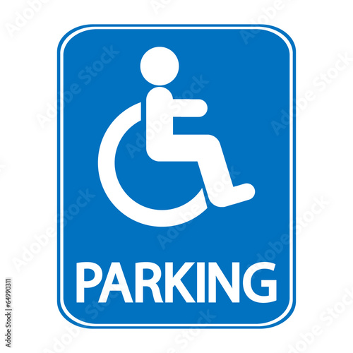 Handicapped parking sign