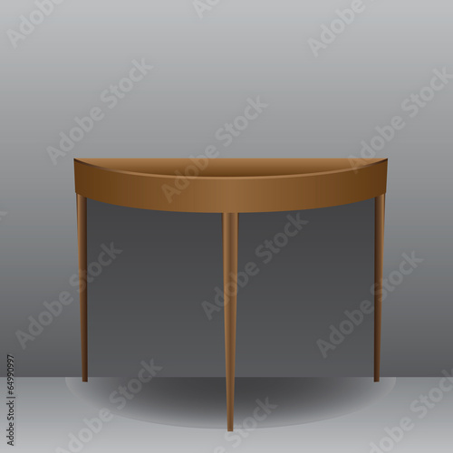 Half oval table