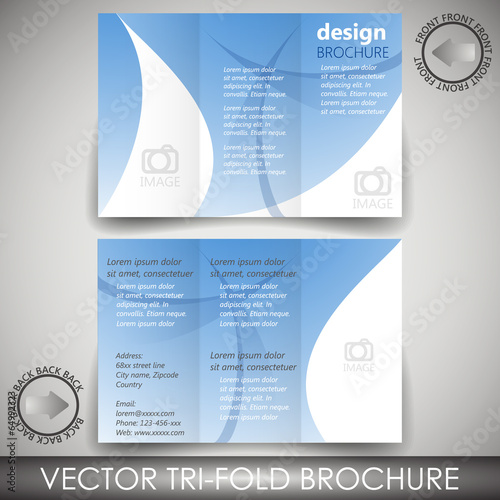Tri-fold corporate business store brochure
