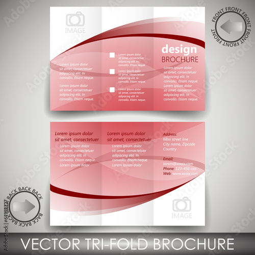 Tri-fold corporate business store brochure