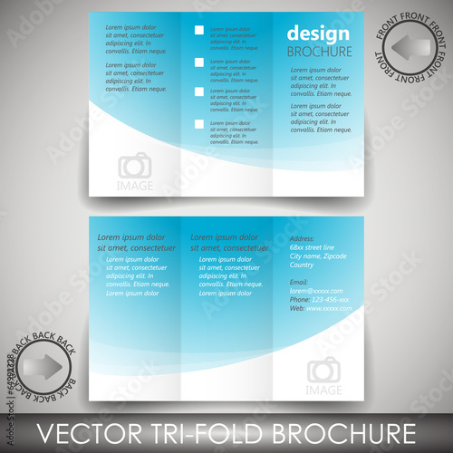 Tri-fold corporate business store brochure