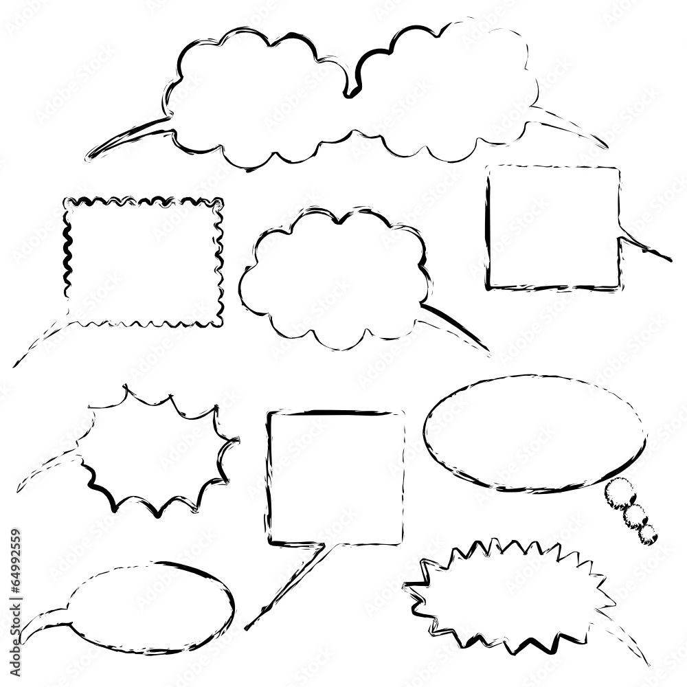 Obraz premium Sprechblasen gezeichnet