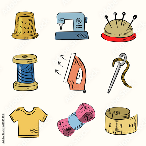 sewing icon set