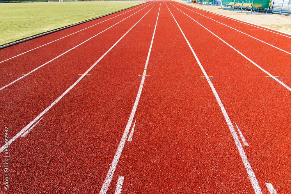 Running track  in the morning.