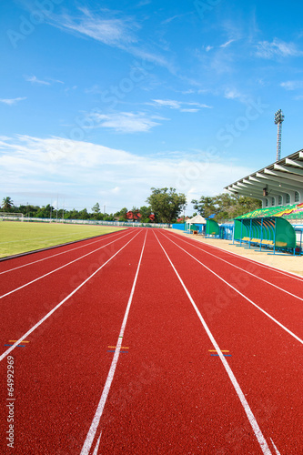 Running track in the morning.