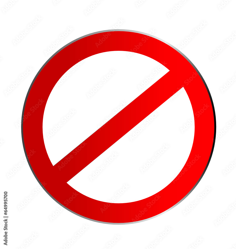Interdiction sign for your design icon vector Interdiction sign for your design icon vector