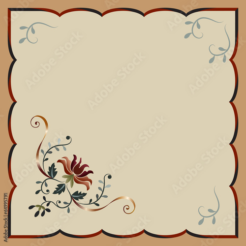 Doily background with flower