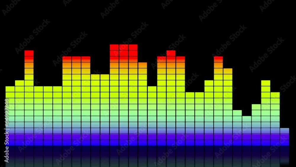 Digital colorful music equalizer on black Digital colorful music equalizer on black