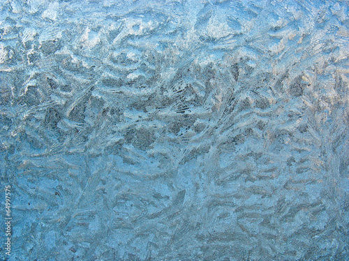 Fotografie, Obraz Frosty pattern on pane