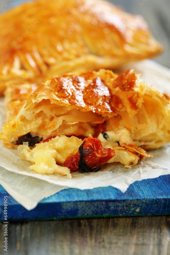 Patties with cheese, sun-dried tomatoes and basil. Patties with cheese, sun-dried tomatoes and basil.