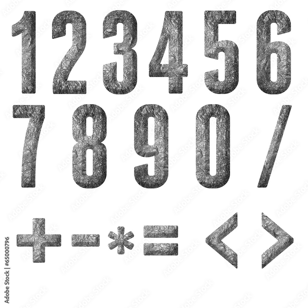 English alphabet, numbers and signs English alphabet, numbers and signs