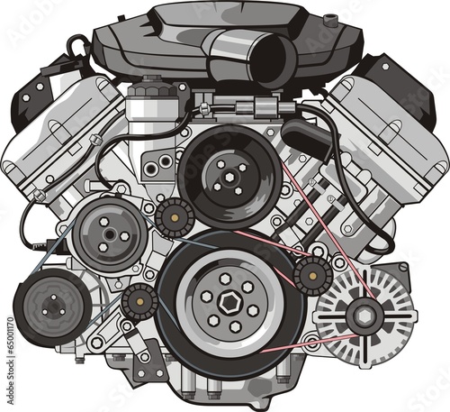 car engine front