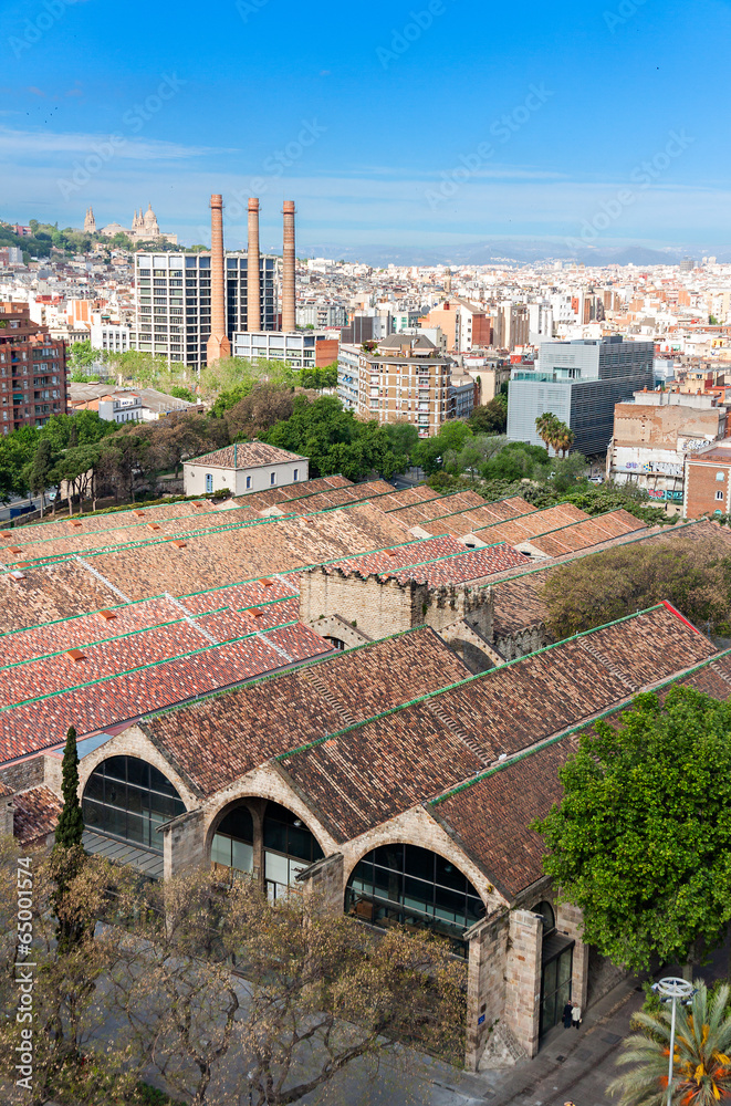 View from top of Columbus Statue in Barcelona
