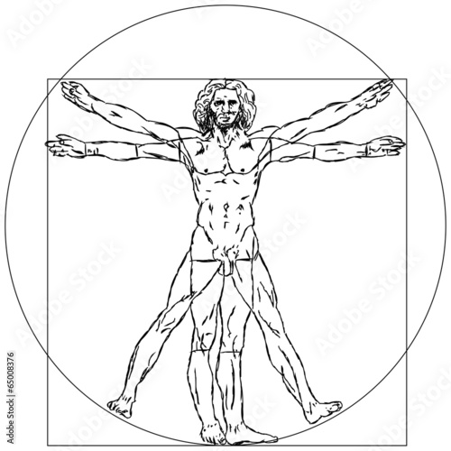Vitruvianischer Mensch Leonardo Da Vinci Figur