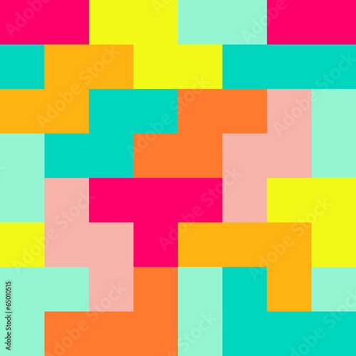 Seamless Colorful Block Pattern