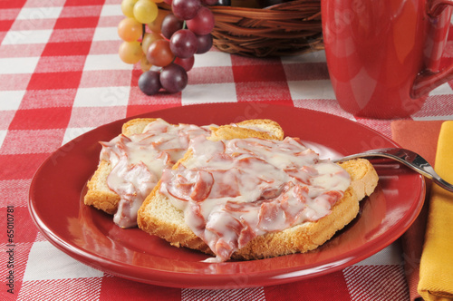 Photography Chipped beef on toast
