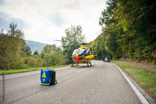 Rettungshubschrauber im Einsatz Notarzt Rettungsdienst