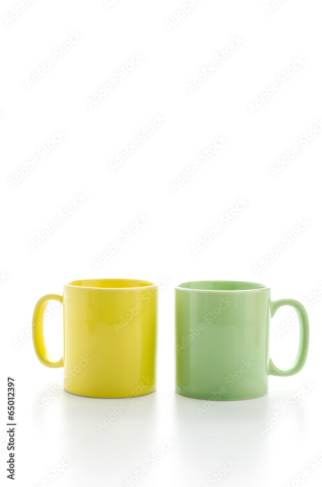 Color mug isolated on white Color mug isolated on white