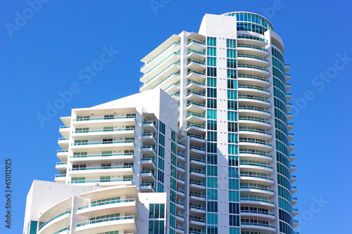 Modern building architecture of Miami Beach.