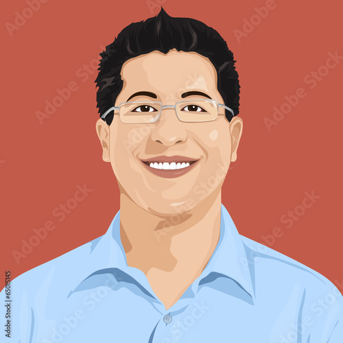 Smiling man with glasses