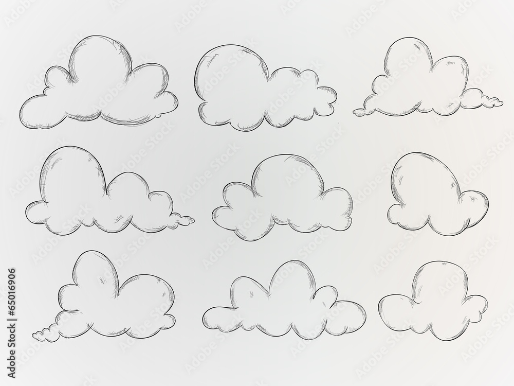 Clouds Sketch Vector Pack Clouds Sketch Vector Pack