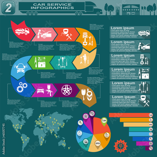 Car service, repair Infographics