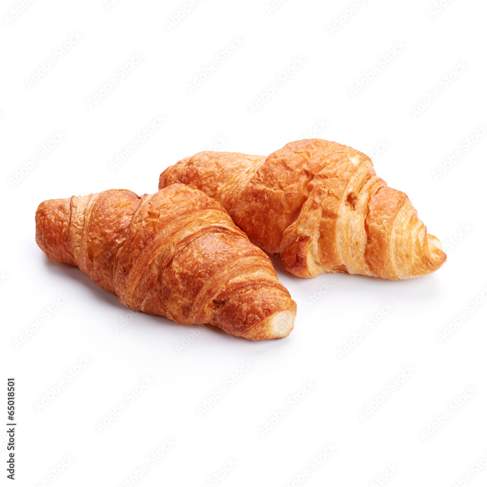 Croissants isolated on white background