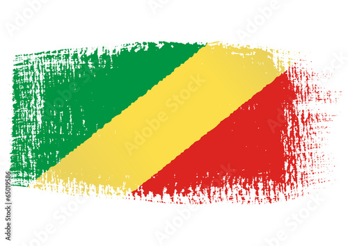 brushstroke flag Republic of the Congo