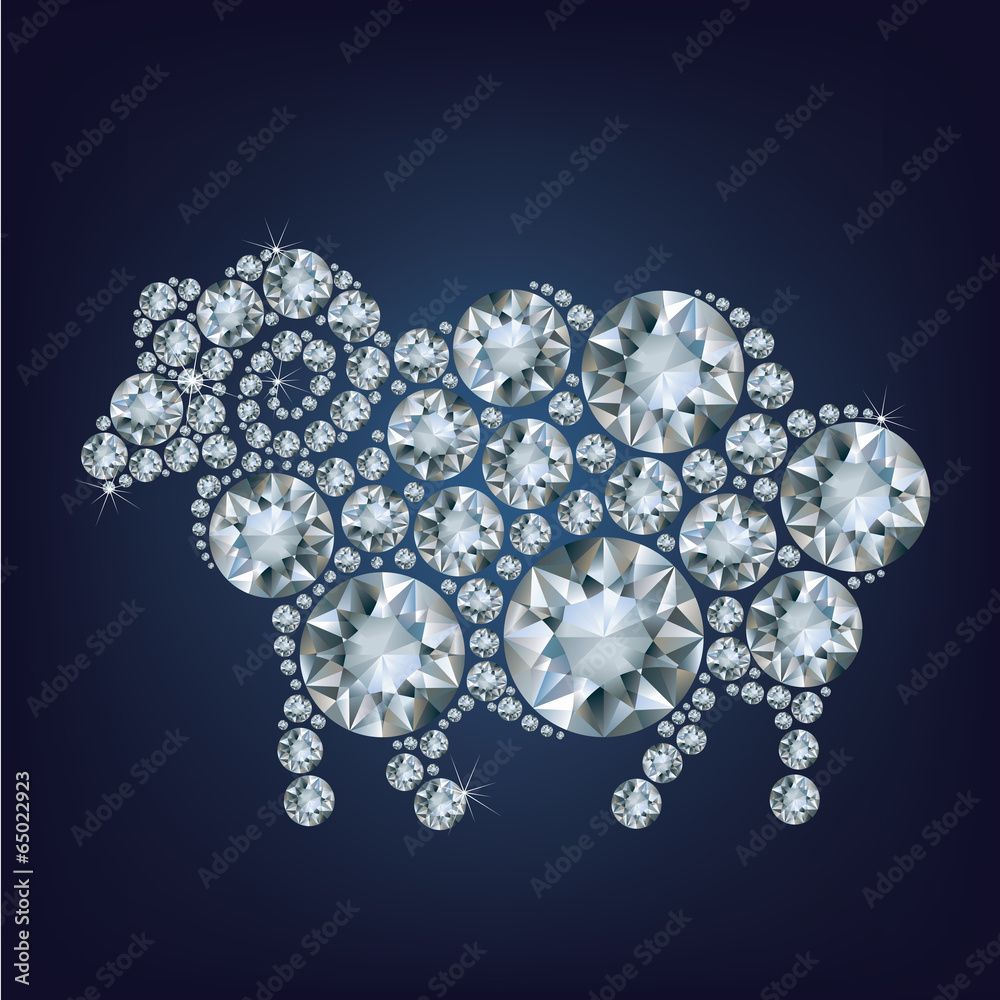 Sheep made up a lot of diamonds Sheep made up a lot of diamonds