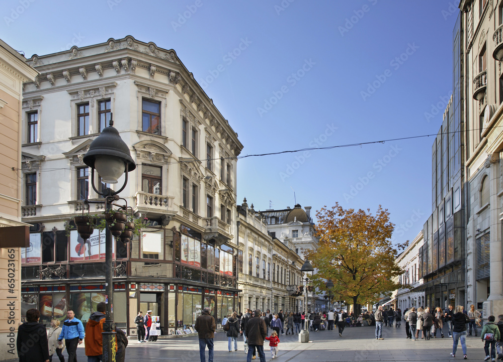 Knez Mihailova street in Belgrade. Serbia