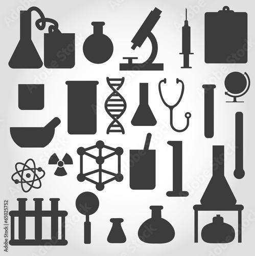 vector science icon set 