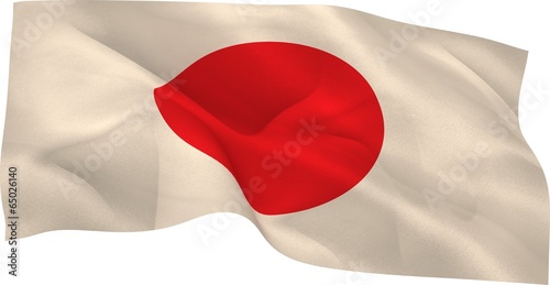 Digitally generated japan national flag